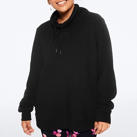 PINK Victoria's Secret Sweaters - VS Pink Large Sherpa Lined Cowl Pullover PINK Victoria's Secret Sweaters - VS Pink Large Sherpa Lined Cowl Pullover